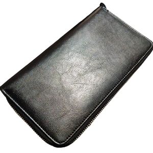 Black Leather Wristlet